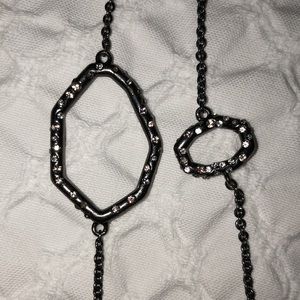 Alexis Bittar DELANO long necklace in gunmetal